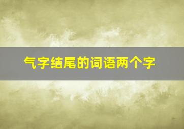 气字结尾的词语两个字