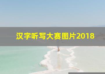 汉字听写大赛图片2018