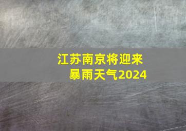 江苏南京将迎来暴雨天气2024