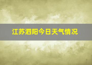 江苏泗阳今日天气情况