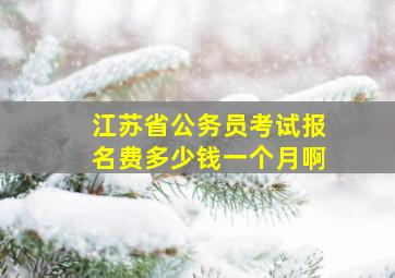 江苏省公务员考试报名费多少钱一个月啊