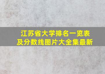 江苏省大学排名一览表及分数线图片大全集最新