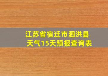 江苏省宿迁市泗洪县天气15天预报查询表