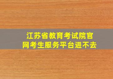 江苏省教育考试院官网考生服务平台进不去