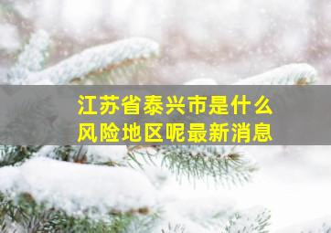 江苏省泰兴市是什么风险地区呢最新消息