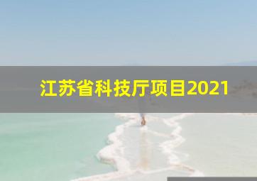 江苏省科技厅项目2021