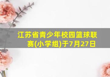 江苏省青少年校园篮球联赛(小学组)于7月27日