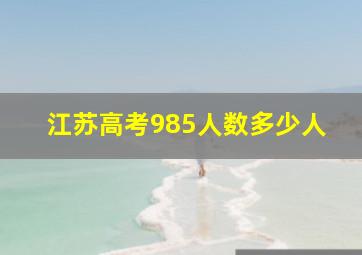 江苏高考985人数多少人