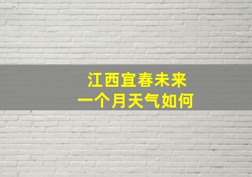 江西宜春未来一个月天气如何