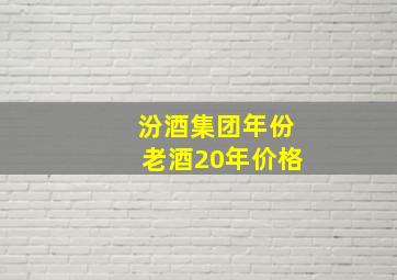 汾酒集团年份老酒20年价格