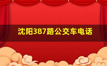 沈阳387路公交车电话