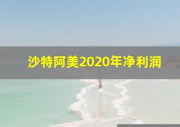 沙特阿美2020年净利润