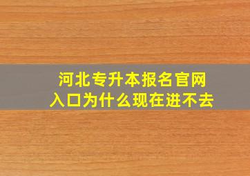 河北专升本报名官网入口为什么现在进不去