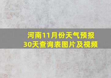 河南11月份天气预报30天查询表图片及视频