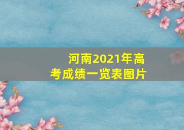 河南2021年高考成绩一览表图片