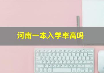 河南一本入学率高吗