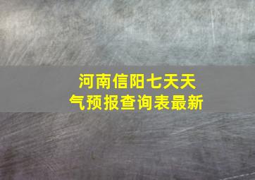 河南信阳七天天气预报查询表最新