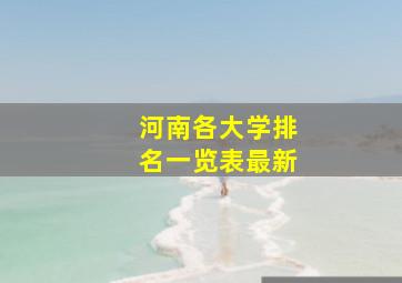 河南各大学排名一览表最新