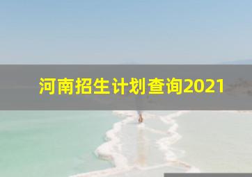 河南招生计划查询2021