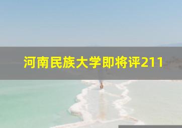 河南民族大学即将评211