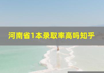 河南省1本录取率高吗知乎