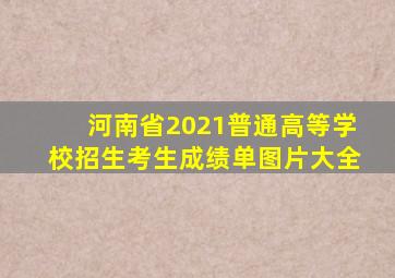 河南省2021普通高等学校招生考生成绩单图片大全