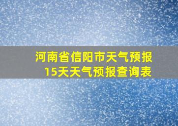 河南省信阳市天气预报15天天气预报查询表