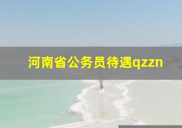 河南省公务员待遇qzzn