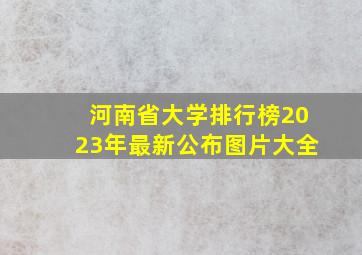 河南省大学排行榜2023年最新公布图片大全