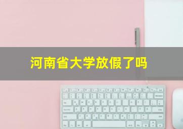 河南省大学放假了吗