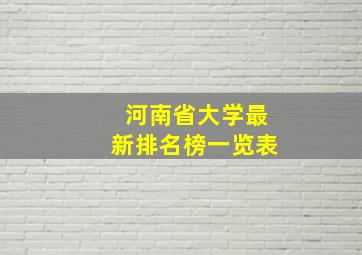 河南省大学最新排名榜一览表