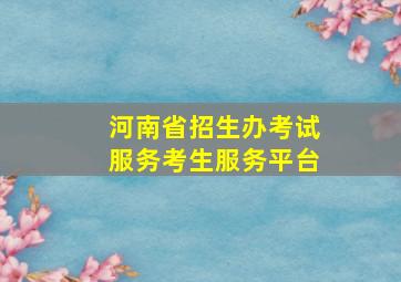 河南省招生办考试服务考生服务平台