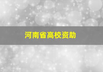 河南省高校资助