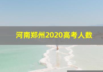 河南郑州2020高考人数