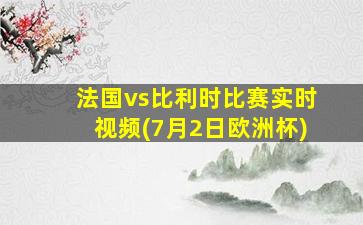 法国vs比利时比赛实时视频(7月2日欧洲杯)