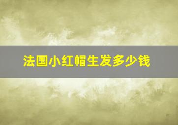 法国小红帽生发多少钱