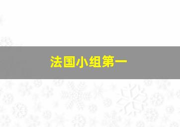 法国小组第一