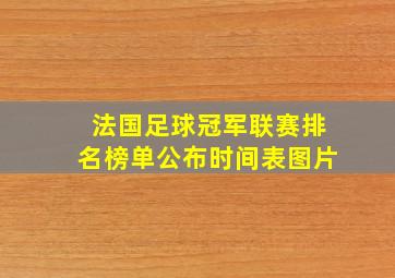 法国足球冠军联赛排名榜单公布时间表图片