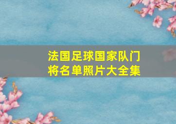 法国足球国家队门将名单照片大全集