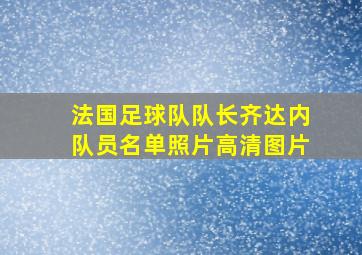 法国足球队队长齐达内队员名单照片高清图片