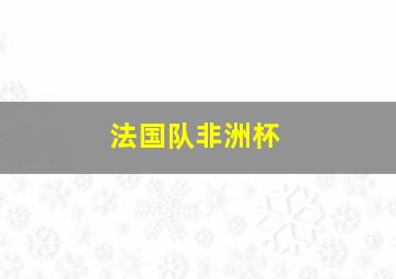 法国队非洲杯