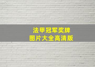 法甲冠军奖牌图片大全高清版