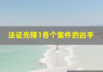 法证先锋1各个案件的凶手