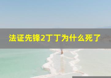 法证先锋2丁丁为什么死了