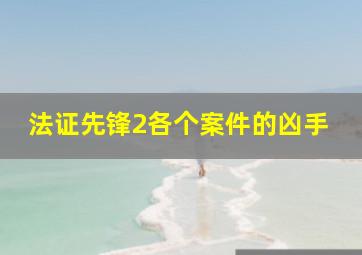 法证先锋2各个案件的凶手