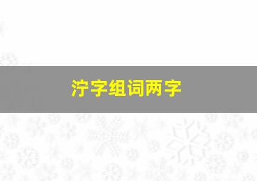 泞字组词两字