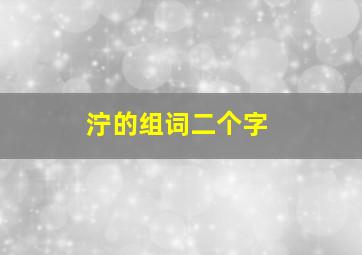 泞的组词二个字