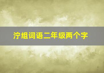 泞组词语二年级两个字