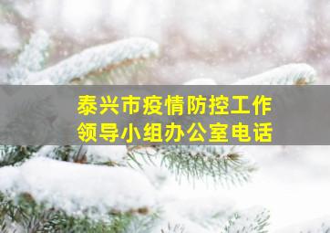 泰兴市疫情防控工作领导小组办公室电话