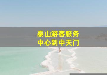 泰山游客服务中心到中天门